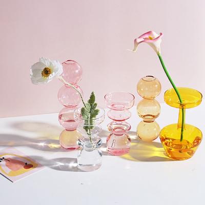 Crystal Ball Creative Glass Bottle Flower Pot Weddings Parties Living Room Glass Vase Table Decor Home Decoration Flower Vase