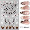 Nail Art Sticker, Leopard Print, Ballet Style, Pink Bow, French Line, Thin And Tough Nail Sticker.