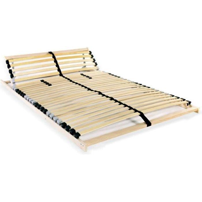 VidaXL Slat Bed Base with 28 Slats 7 Zones 100 X 200 Cm
