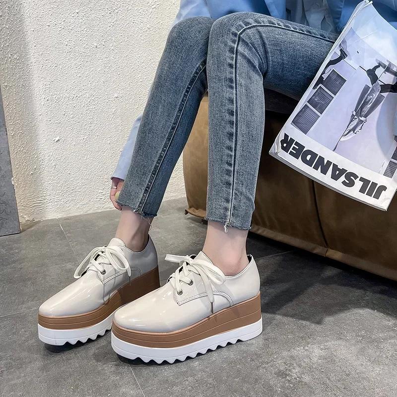 Fashion Luxury Women Sneakers Platform Shoes for Women Fashion Lace-Up Casual Shoes Comfortable Chunky Women Sports Shoes New