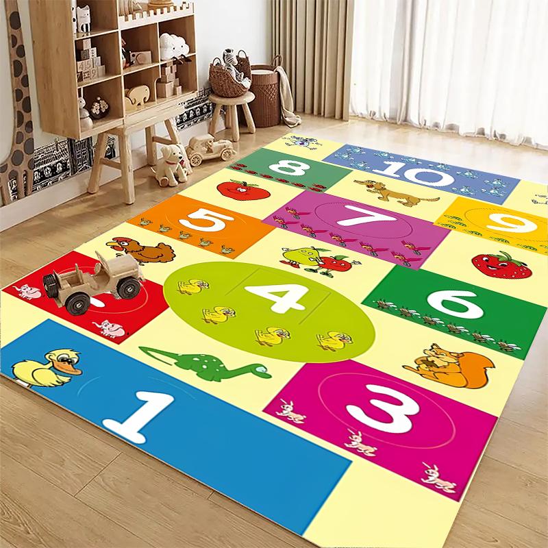 Children's Hop Count Hopscotch Early Education Carpets for Home Living Room Kids Bedroom Sofa Doormat  Floor Rugs Anti-slipDecor