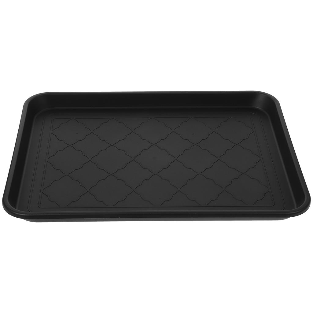42X32X3Cm Black Shoe Tray Reusable Boot Mat Multifunctional Storage Tray Car Trunk Potted Plant Plate Pet Tray Non Slip