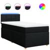 Vidaxl Continental Bed With Mattress, Black, Fabric, 80X200 Cm