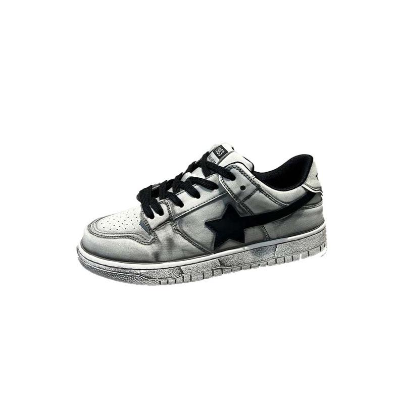 Color-polished star board shoes spring and autumn new comfortable leather surface soft sole lightweight rest shoes tt