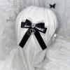1/2Pc Heart Pendant Lace Bow Hair Clips Y2k Style Ponytail Hairpins Kawaii Gothic Hair Clips  Anime