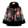 Elderly Women's Retro Floral Padded Winter Coat