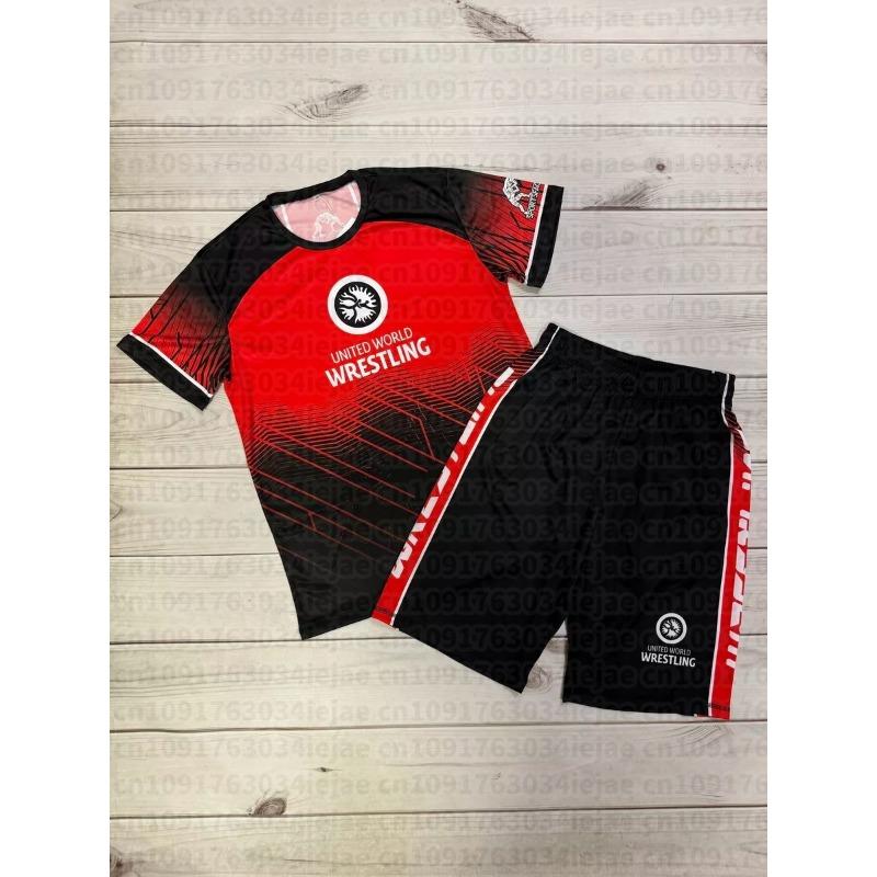 2026 Summer Freestyle Wrestling Set: Breathable, Quick-Drying Y2K Style Short-Sleeve T-Shirt + Shorts Two-Piece Set, Unisex