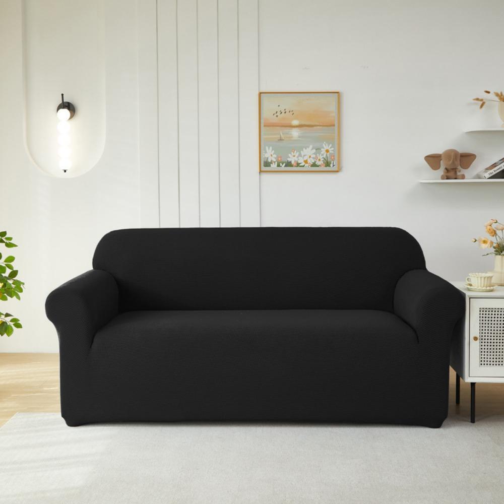 Thick Corn Fleece Couch Cover Stretch Elastic Sofa Slipcover Anti Slip All Season Use