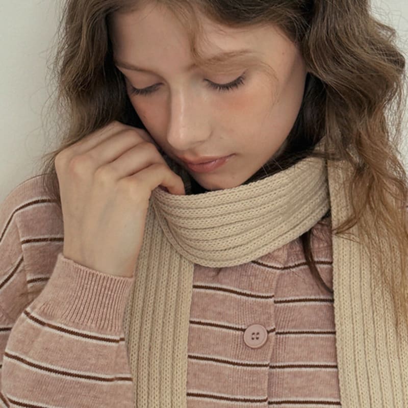 

TWEE [TWEE] Ratto Color Knit Muffler Green FF