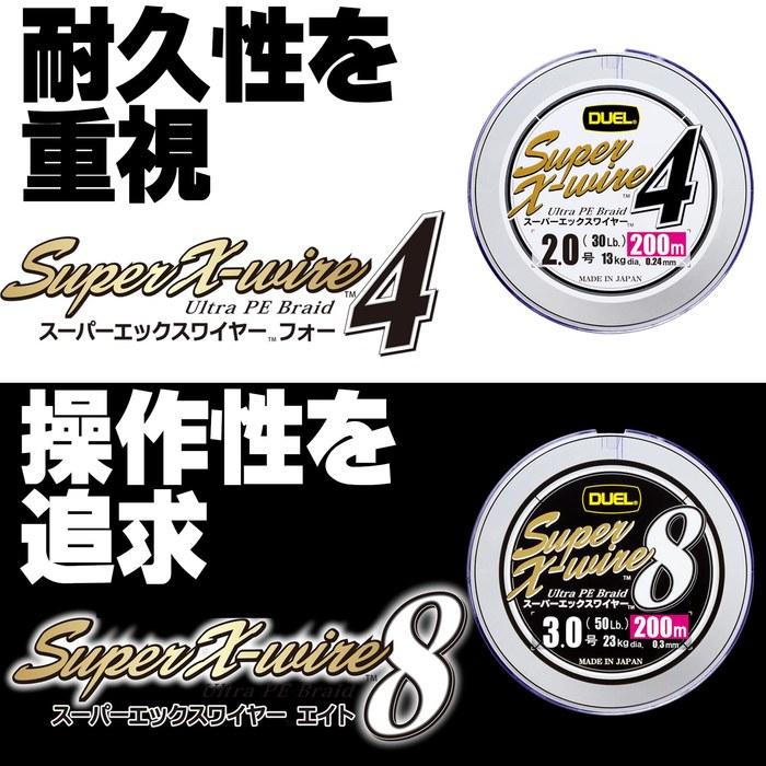 DUEL Super X Wire 4 PE Line 1.2 200m 5-Color/Yellow Marking H3591N-5CR