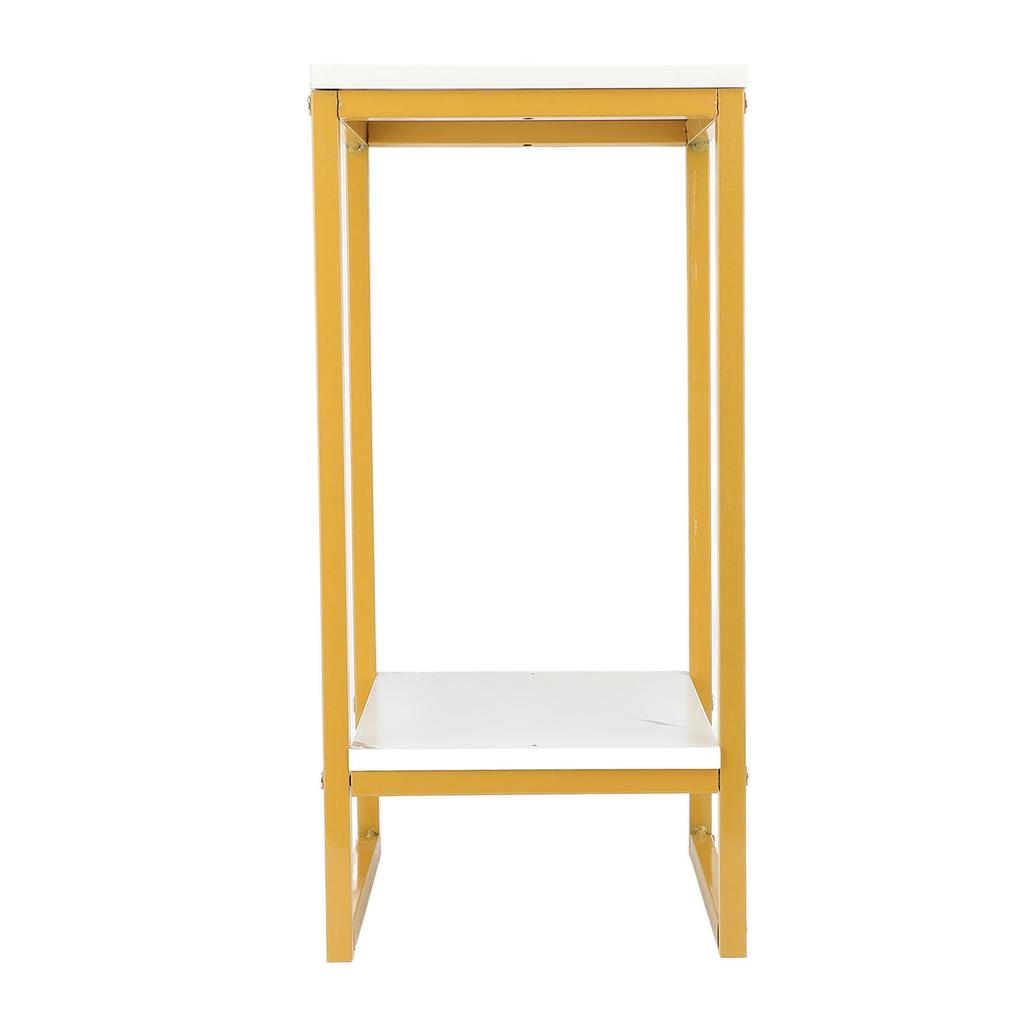 2 Tiers Flower Stand 60cm Sturdy Iron Frame Multifunctional Easy Assembly Flower Pot Shelf for