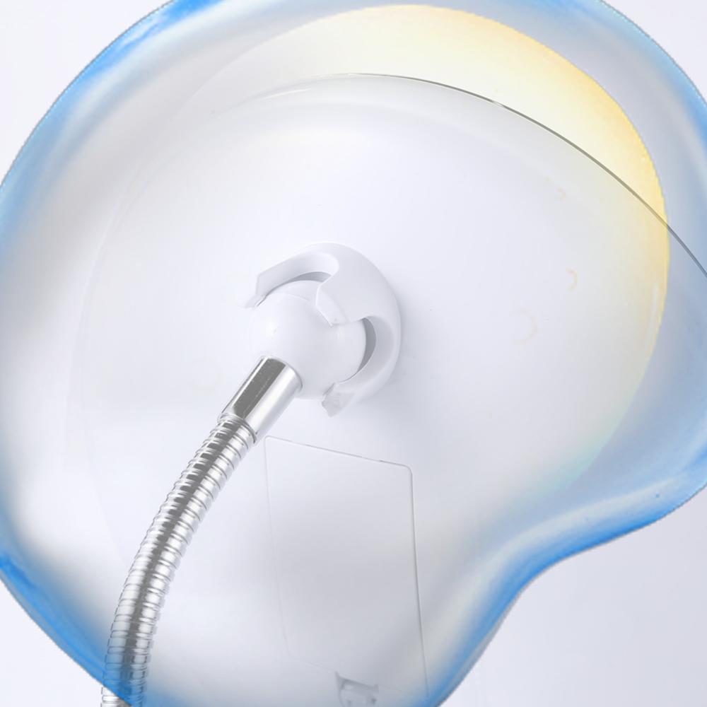 10X Magnifying Makeup Mirror Flexible Shower Mirror with LED Light Bathroom Mirror 360 Degree Swivel for Home and Travel China Mainland