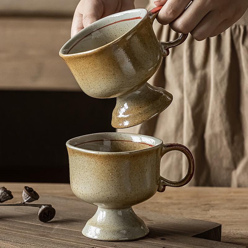Retro Ceramic High-footed Cups