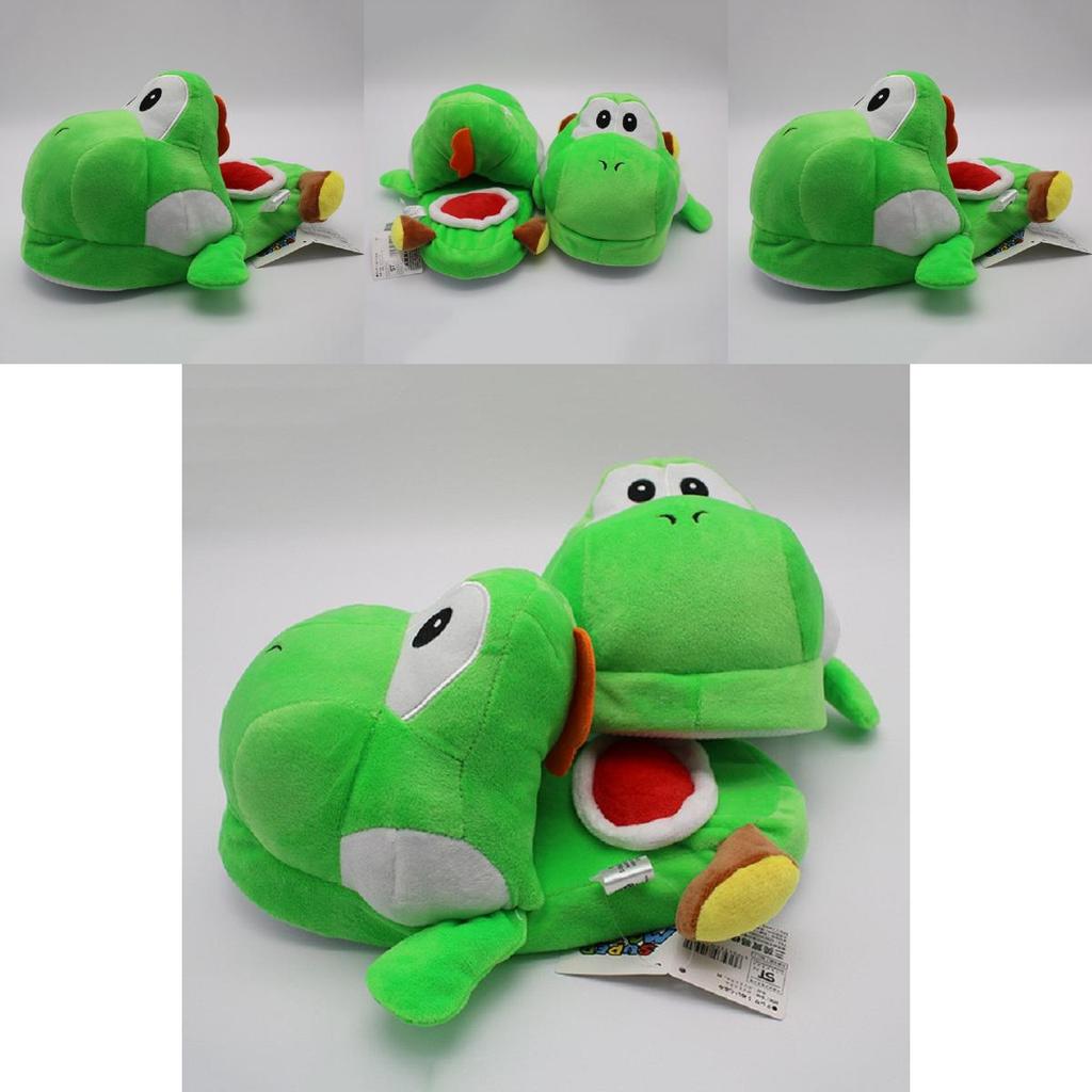 Útulné a pohodlné plyšové pantofle s motivem Yoshiho z Nintendo Super Mario Bros. pro dospělé