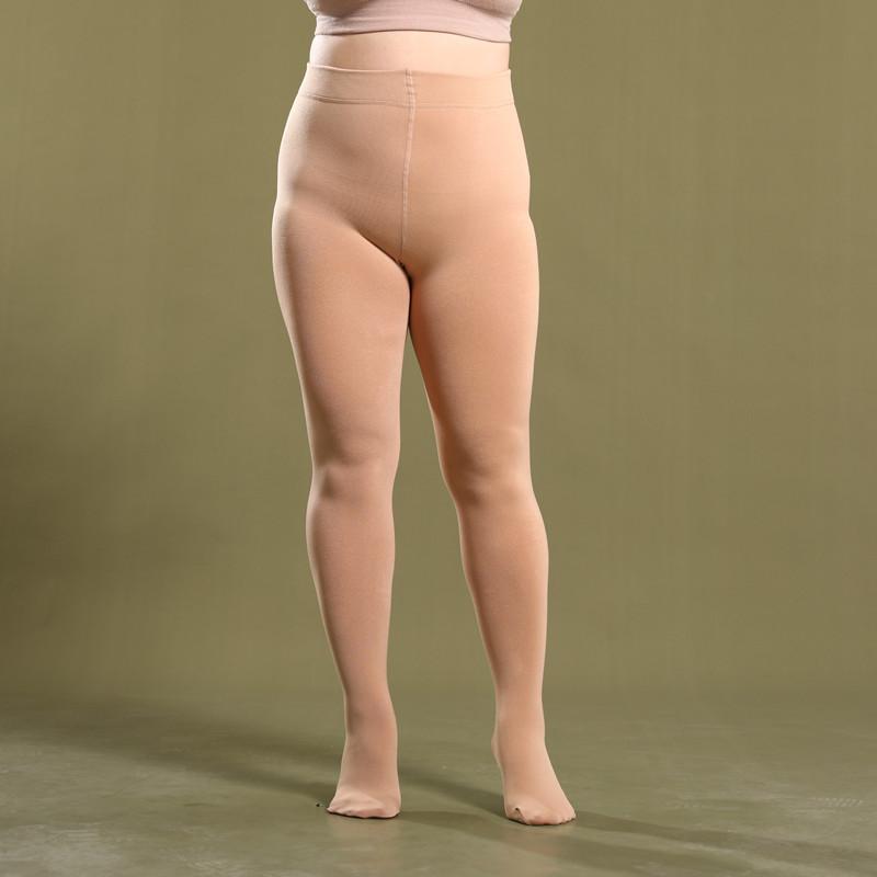 130 KG Women's Fleece Tights Plus Size 120 D Autumn Warm Winter Pantyhose High Waist Female Stretchy Slim Thick Tights