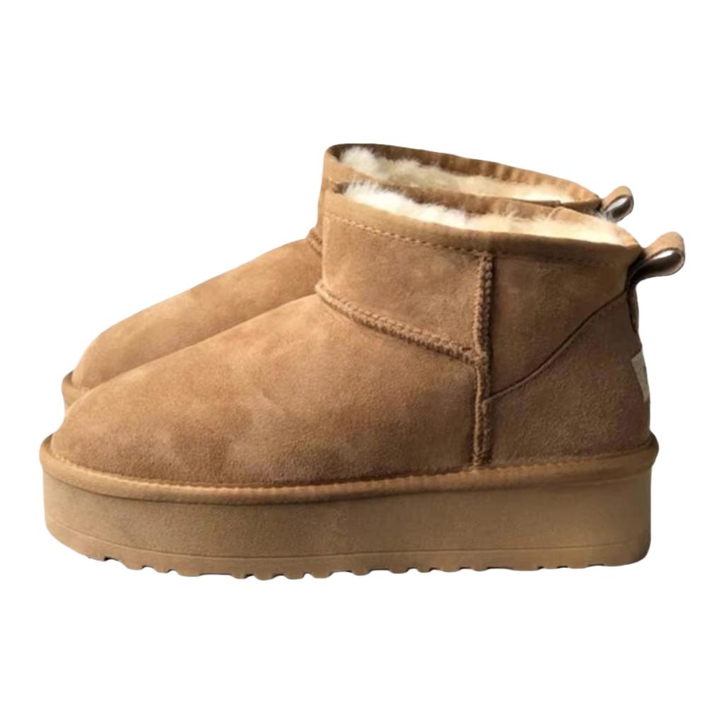 Star with the Same 2025 Autumn and Winter New Thick-soled Snow Boots Women's Fur Integrated Short Tube Winter Non-slip Thickened Hair