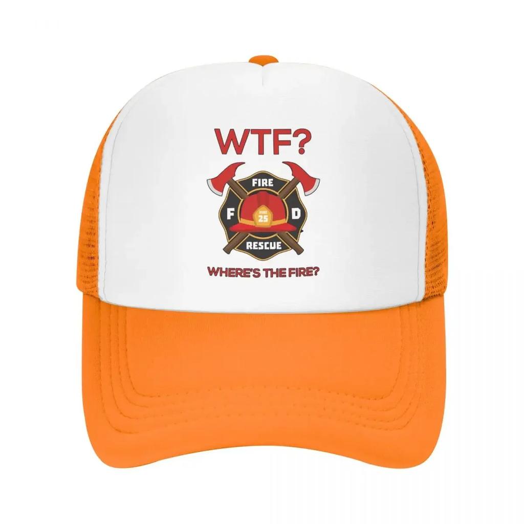 Custom Funny Firefighter Baseball Cap Unisex Women Adjustable Fire Rescue FireUnisex Trucker Hat Streetwear Snapback Caps