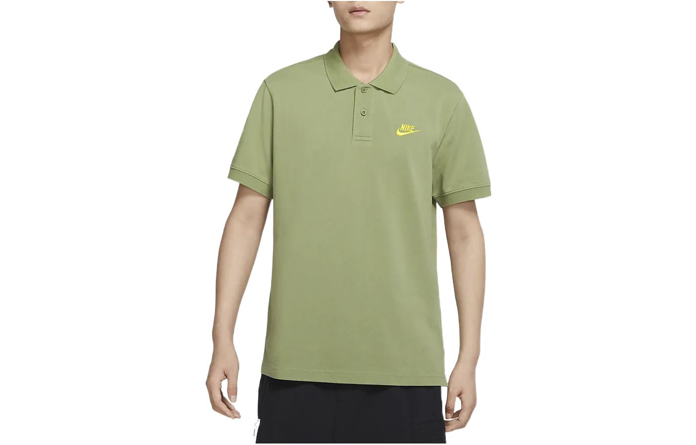 Nike Polo Shirts Men s Green Polo Collar Moderate Straight Fit CJ4457-334 XXL