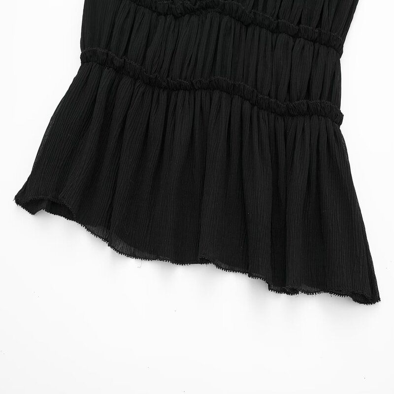 Fashion Style 2024 Spring/Summer New Arrival Women's Silm Short Versatile Small Bows Decorative Texture Tops 7200012