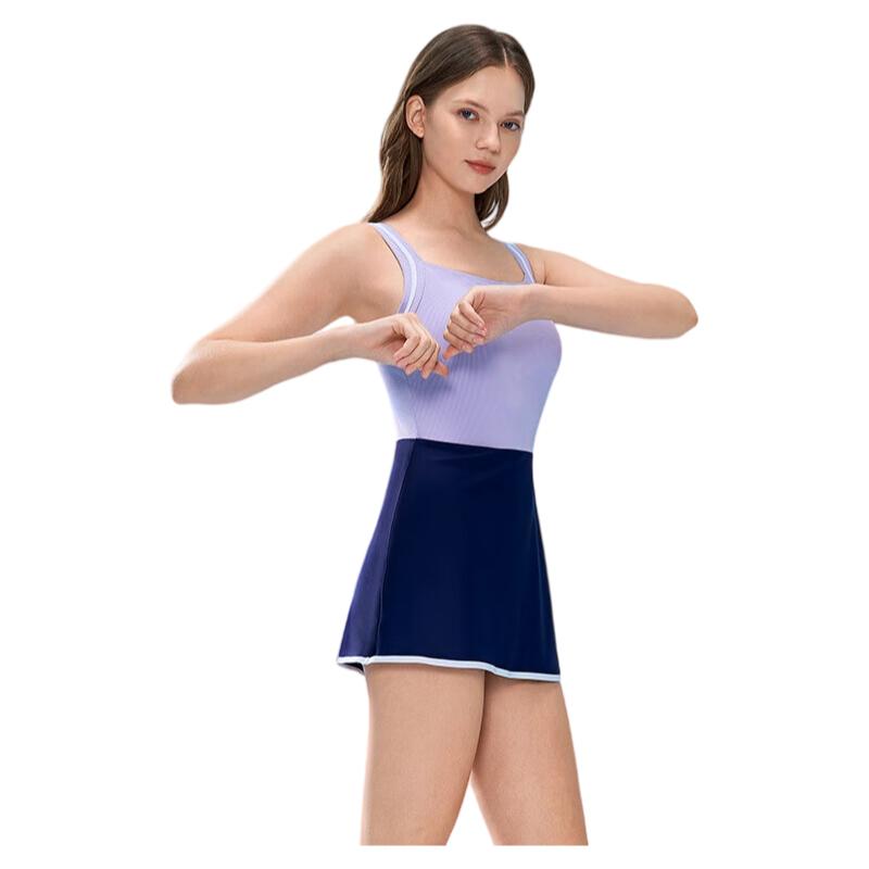 PULASSI Women's Skirted Swimsuit Plus Size Slimming Conservative Beachwear Swimwear