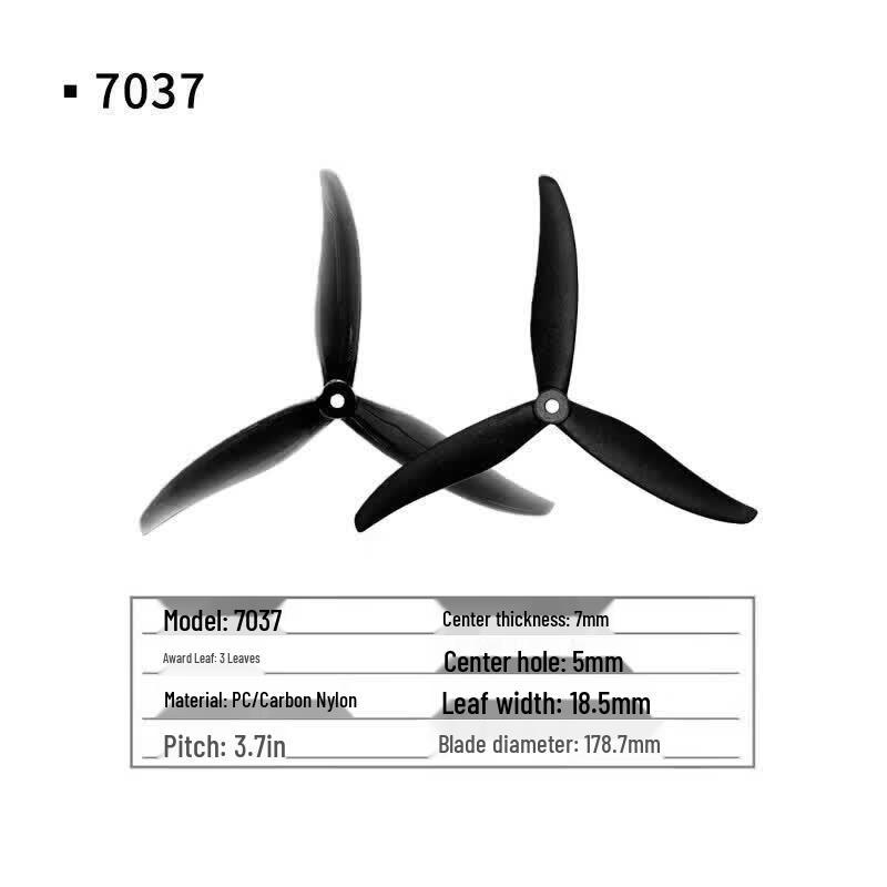 Hanjinzhe 7037 7-inch 3-Blade FPV Drone Propellers (5-Pack)