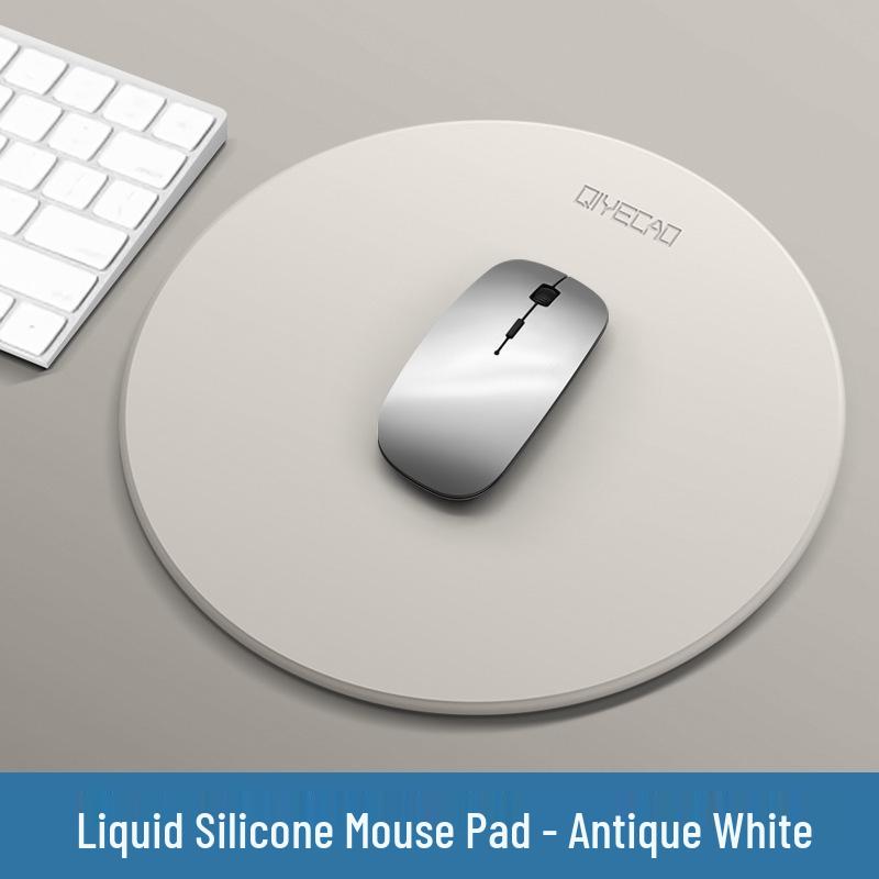 Small Odorless Liquid Feel Leather Mouse Pad with Wrist Rest for Office Desk