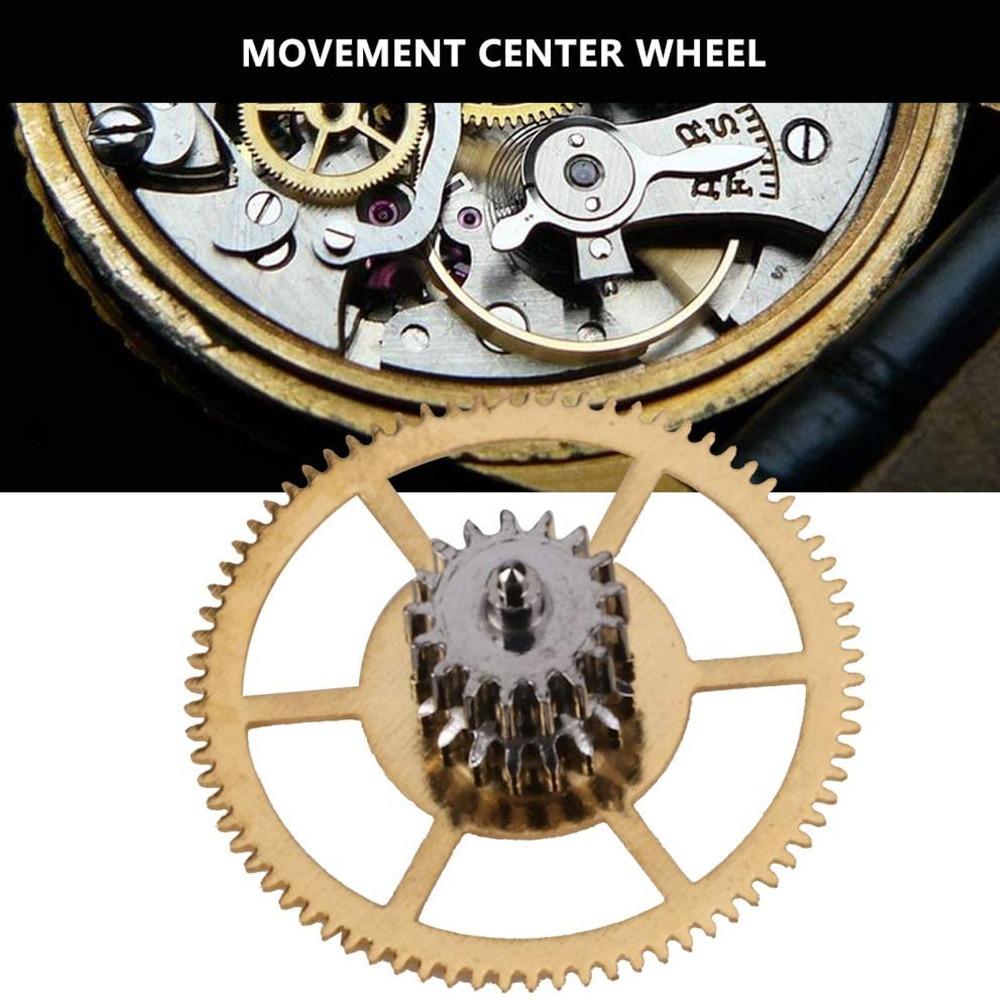 Kleine Größe Mittlere Rad Goldene Uhr Ersatzteile Uhrwerk Komponente Defekte Teile Ersatz