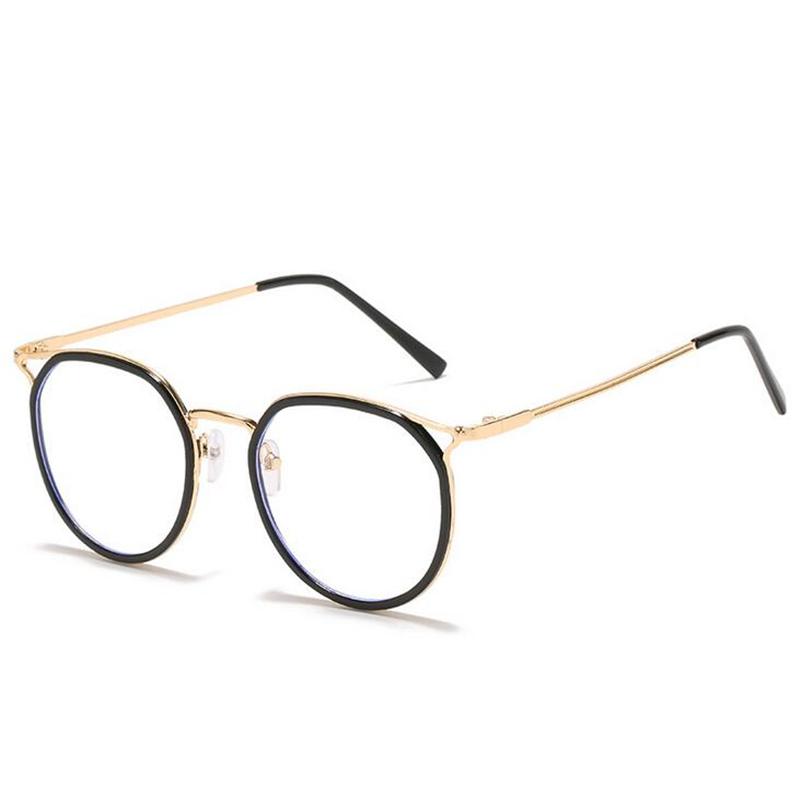 Pink Rose Gold Frame Myopia Lens Cat Eye Prescription Glasses Women Men Metal shortsighted Eyewear 0 -0.5 -1.0 -1.5 To -6.0