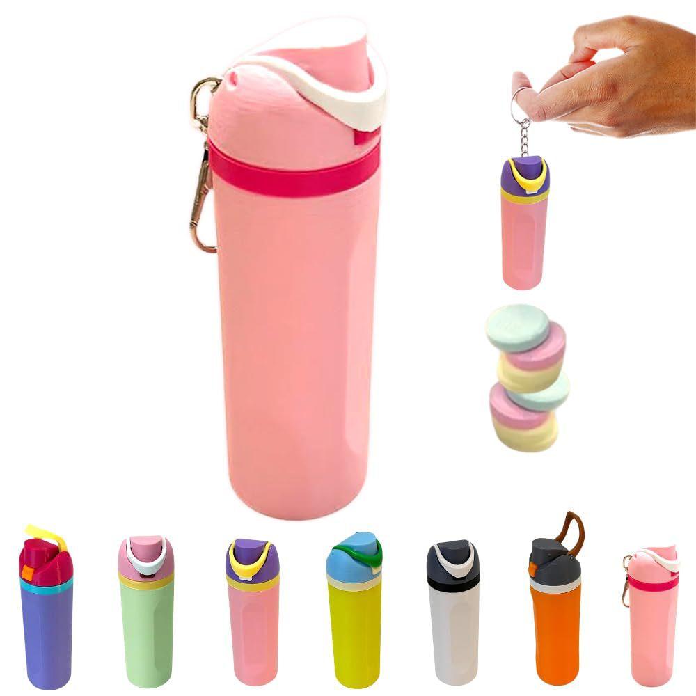Bouteilles-Conçu Porte-clés Bouteille Tendance Bouteilles Personnalisées Pendentif Plastique 3D Club de Fitness Pour Sac Étui Unisexe Publicités Cadeaux pink