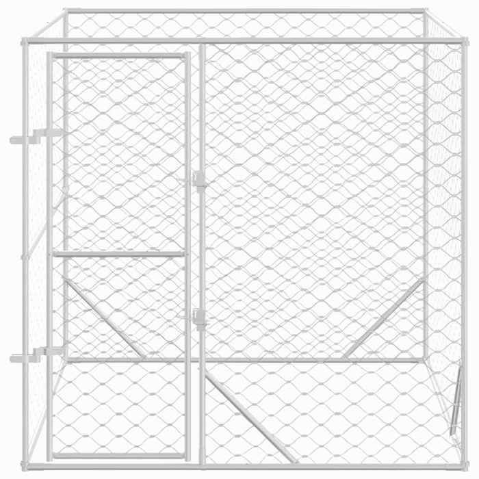 VidaXL Chenil d'Extérieur pour Chiens, Cage pour Chiens avec Porte, Niche pour Animaux de Compagnie, Enclos de Choits Jardin 153674