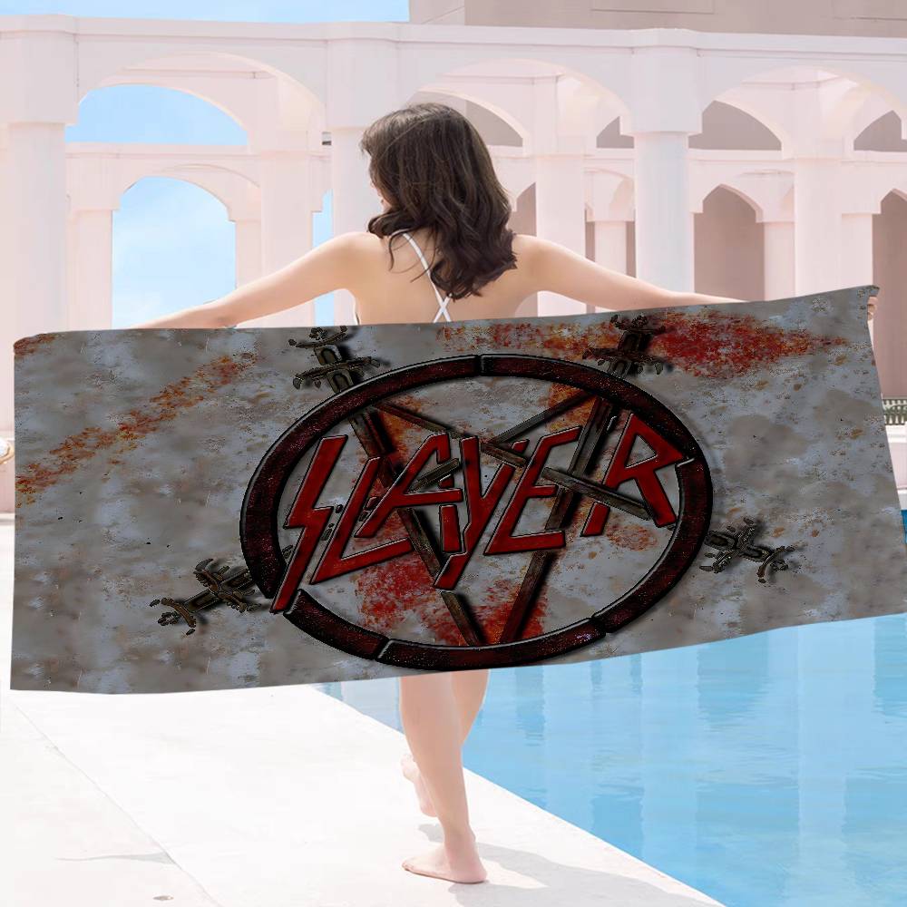 S-Slayers Band Bath Towel Microfiber Soft Water Absorbing Breathable For Girl Kids Decorative Cartoon Beach Towel