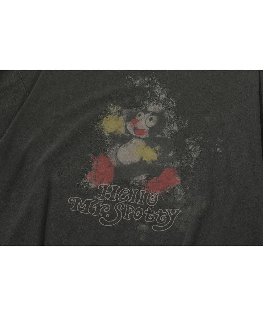 CPGN STUDIO Hello Spotty Pigment Short Sleeve T-Shirt Smoke Black