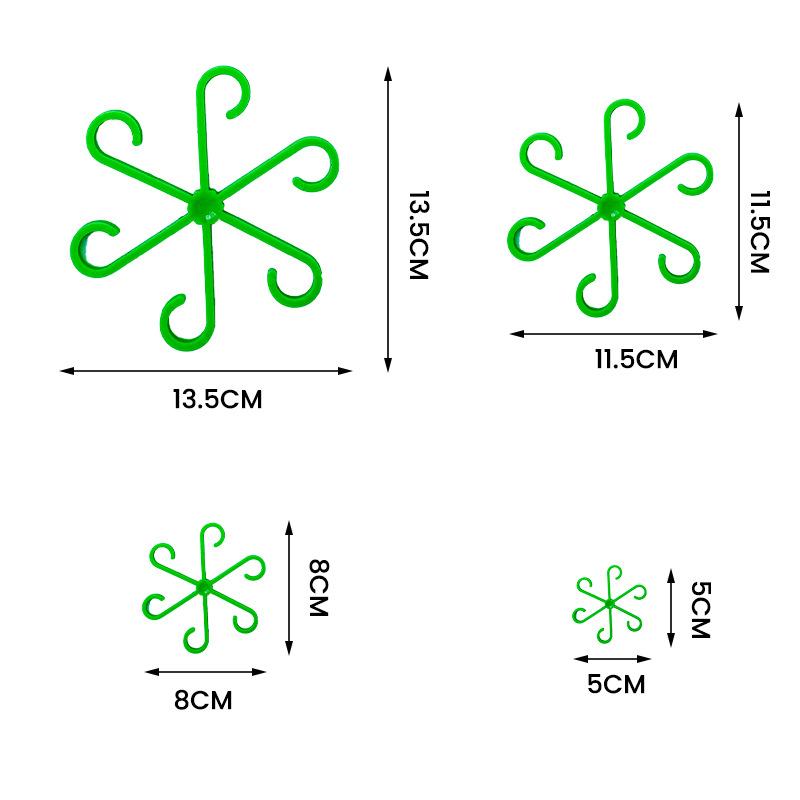 4Pcs Plants Stem Support Black/Red/Green Plastic Trellis Easy Installation Vine Plants Trellis for Indoor and Outdoor Plants