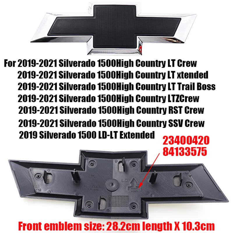 AABHJ1 1pz 3D ABS Logo Anteriore Auto Emblema Griglia Anteriore Auto Adesivo Cofano Anteriore Accessori Styling Per Chevrolet SILVERADO