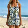 Women's Printed Split Swimsuit Sport Swimsuit Two-Piece Set