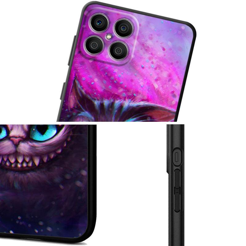 Black TPU Phone Case for Realme C21Y C20 C11 C15 C12 C35 C21 C25 C3 XT GT Narzo30A Alice In Wonderland Cheshire Cats Cover Funda