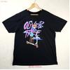 Tricou Oliver Tree Bărbați Mărime XXL 2XL Negru Desene Animate Scuter Hip Hop Trupa vintage Spălat Casual Respirabil homme