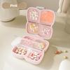 7-Day Portable Flower-Shaped Pill Organizer Compact Medication Divider Box with Individual Compartments for Daily Use