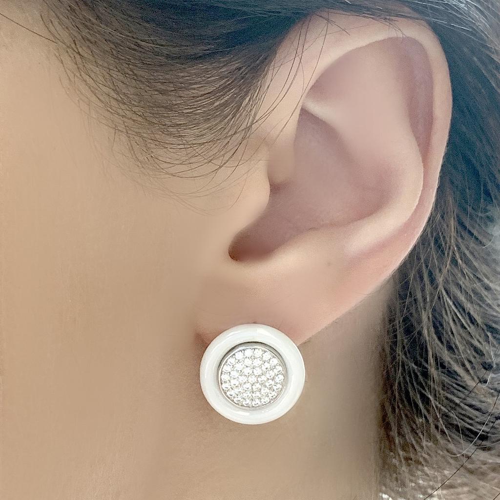 Silver Earrings with Ceramics (1429860)
