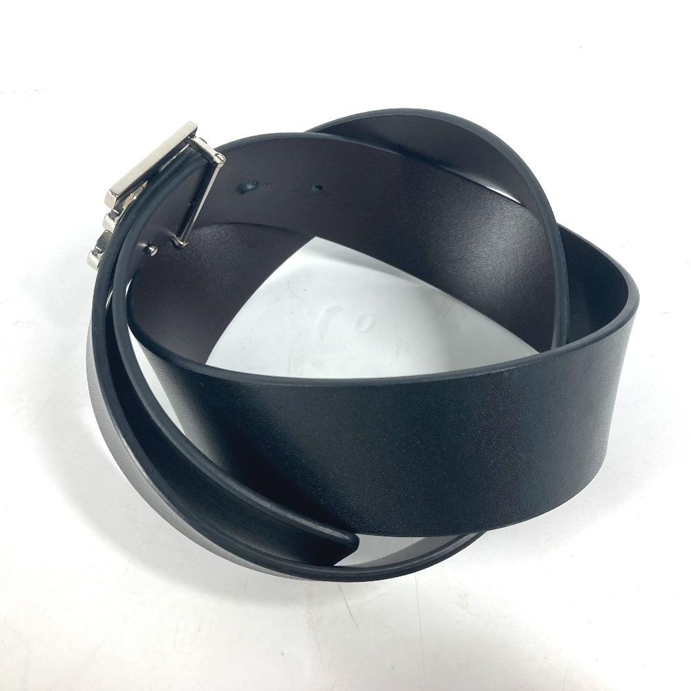 BURBERRY TB logo  belt Leather Black/SilverHardware