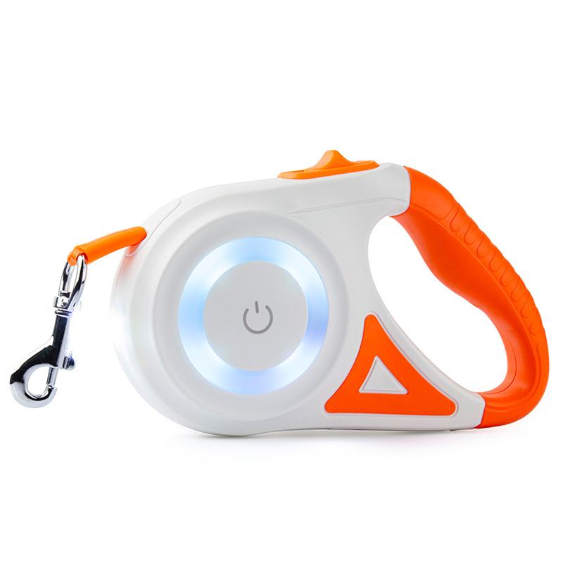 MysuduiLighting Dog Leash Tractor Shining Telescopic Traction Rope Night Lighting Automatic Telescopic Walking Dog Outdoor