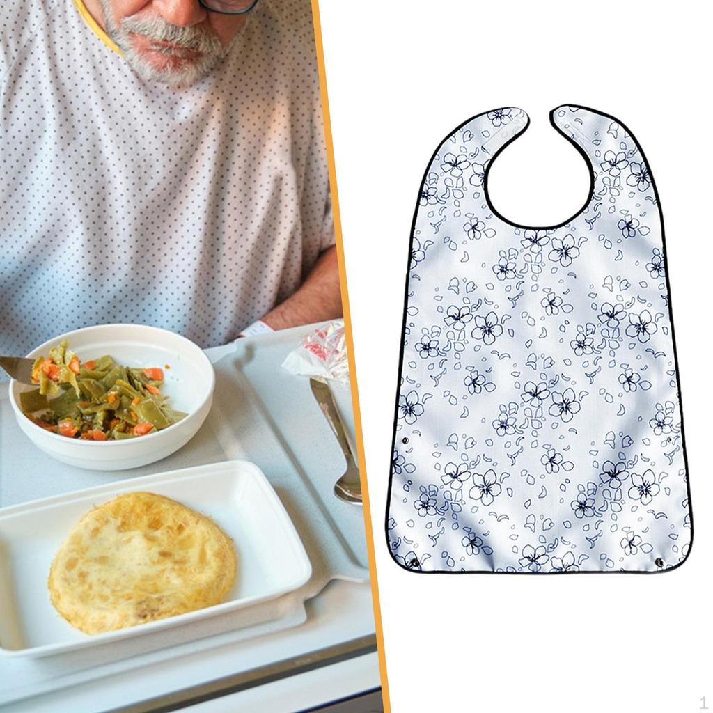 Adult Bib for Eating Clothing Protector Beautiful Protection Reusable Elderly Waterproof