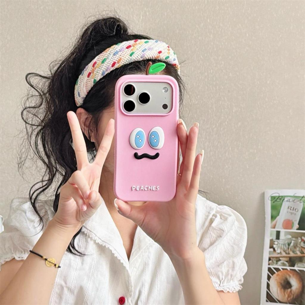 3D Cartoon Watermelon Expression Phone Case for iPhone 12/13/14 Pro Max