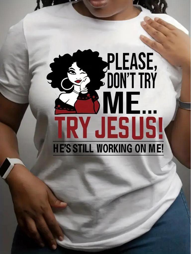 Damen Kurzarm Weihnachts-Rundhals-Oberteil