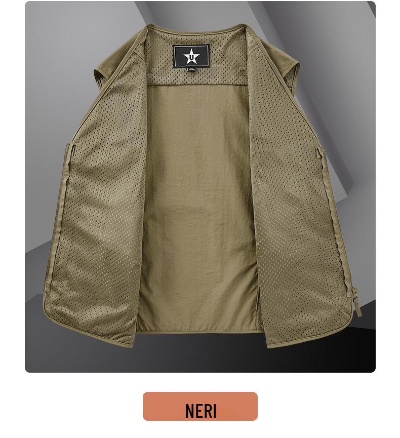 Quick-Dry Multi-Pocket Outdoor Vest for Photography, Fishing, and Mountaineering