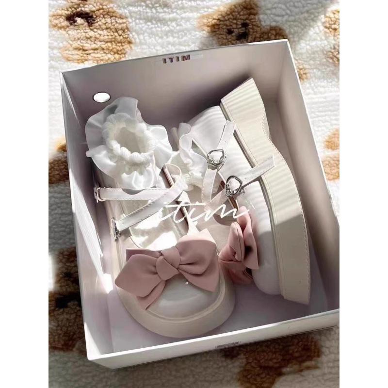 Children's Mary Jane small leather shoes Japanese girls jk big head shoes 2025 summer spring bow girls single shoes