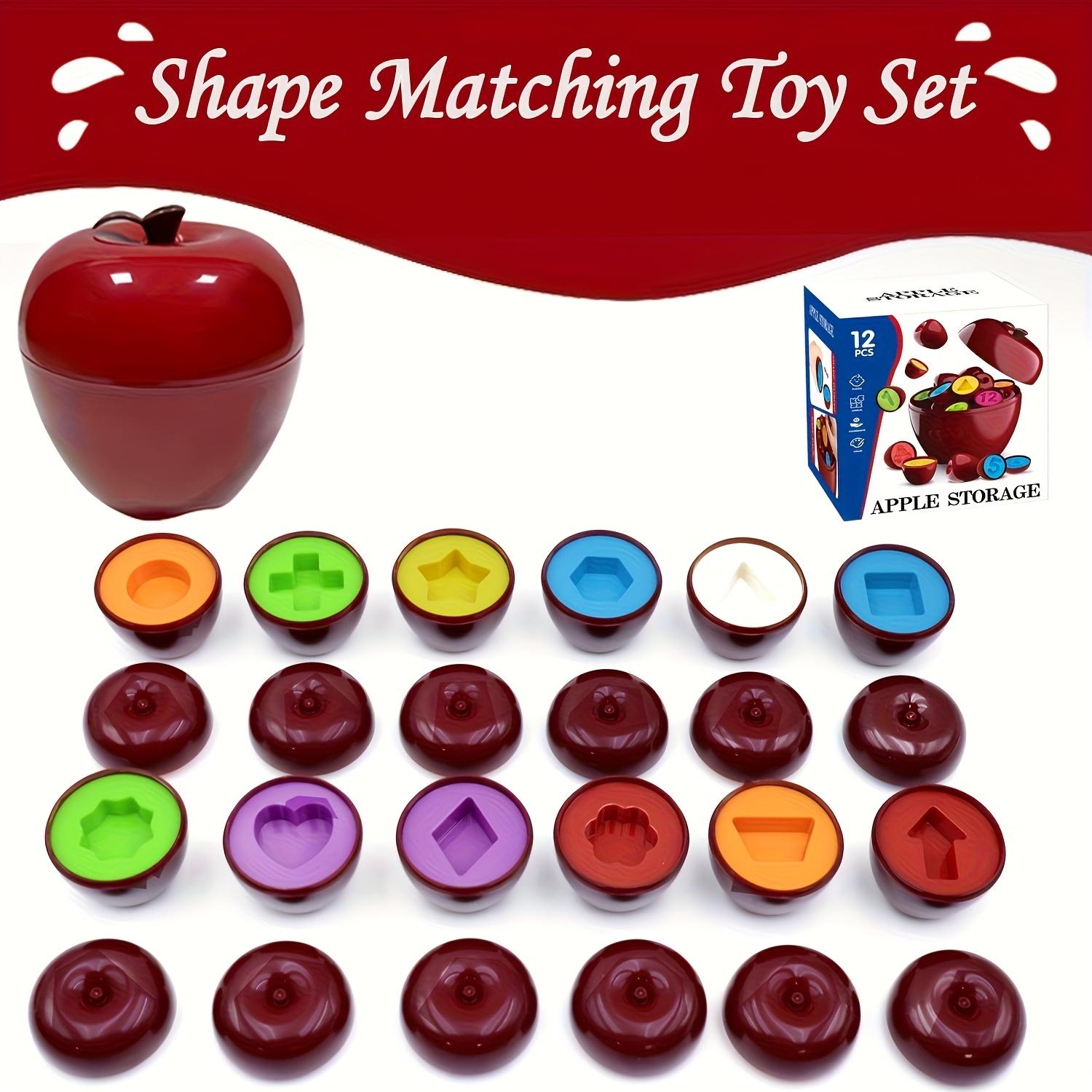 

Apple Digital Matching Toy Set of 12 pieces, children s early education and enlightenment toys, cultivating fine motor skills