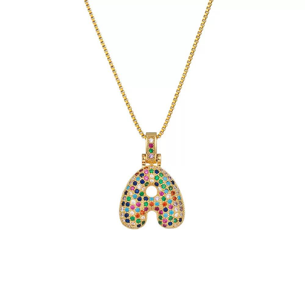 European Initial Pendant Necklace: Retro Hip Hop Trend Jewelry for Women