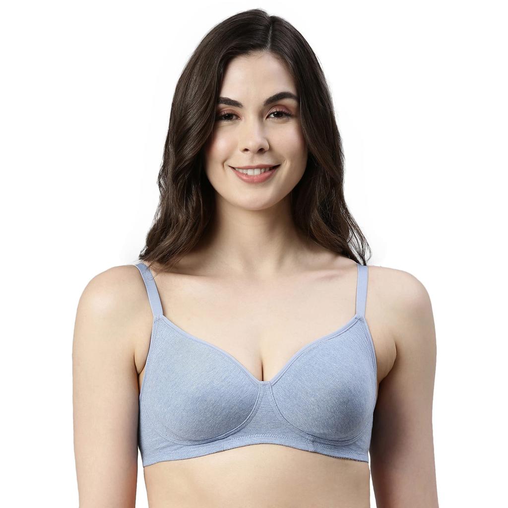 Enamor A042 Side Support Shaper Stretch Cotton Everyday Bra - Non-Padded, Wire-Free & High Coverage Skin