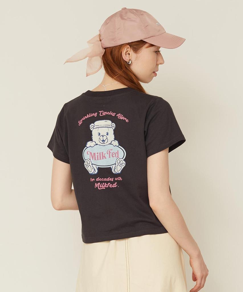Milkfed Casual BEAR COMPACT TEE in CHARCOAL Women's S/S